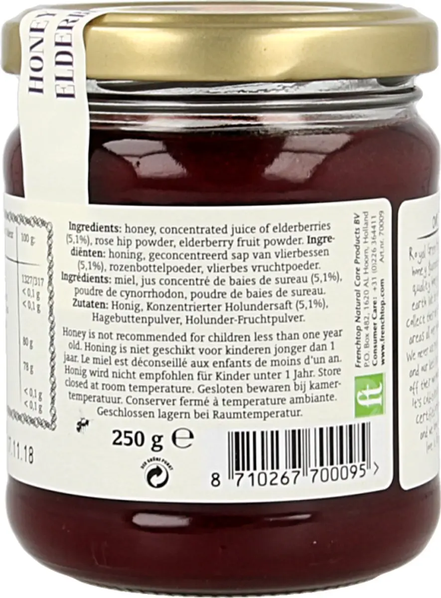 Royal Green Elderberry Honing Bio 250ml