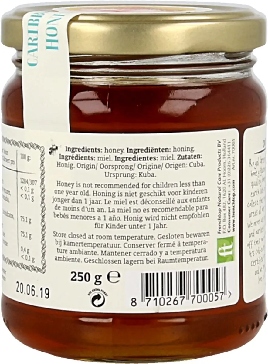 Royal Green Caribbean Honey Bio 250ml