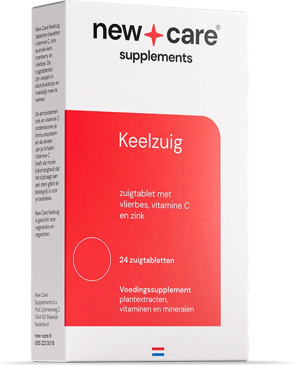New Care Keelzuig Immunosysteem Lemon Suikervrij 24 Stuks