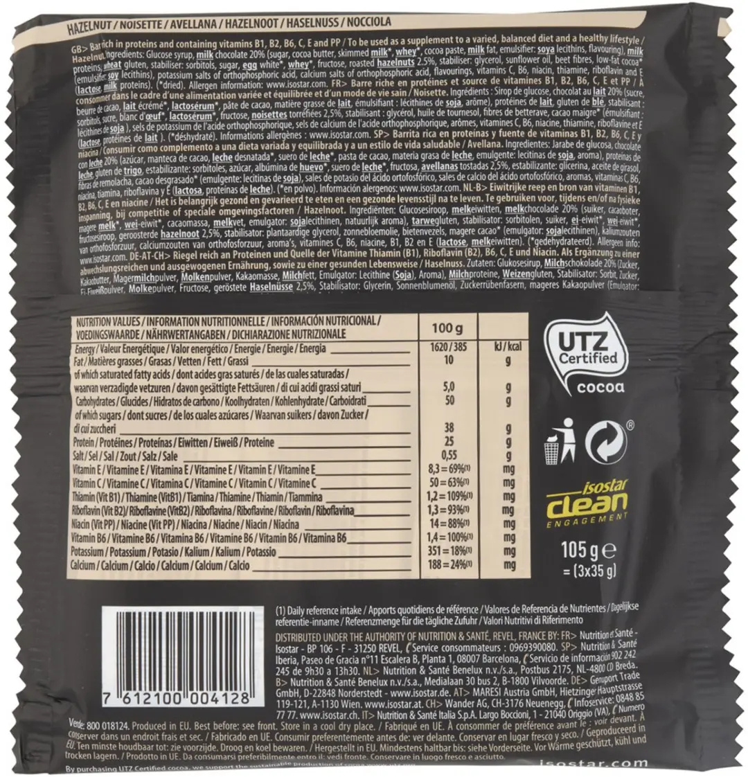 Isostar High Protein 25 Hazelnoot 3-Pack - 105g