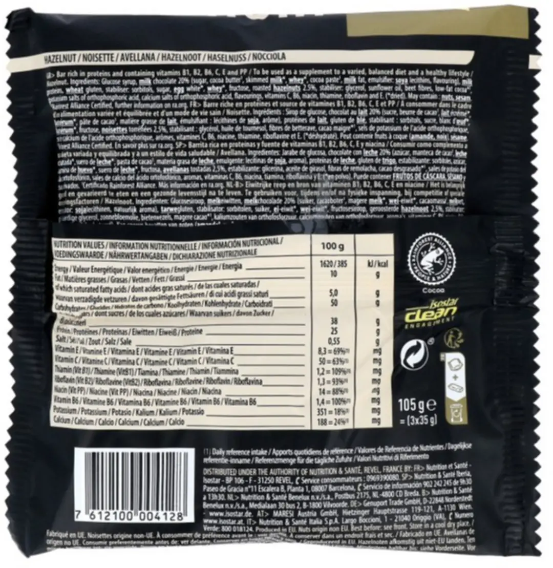Isostar High Protein 25 Hazelnoot 3-Pack - 105g