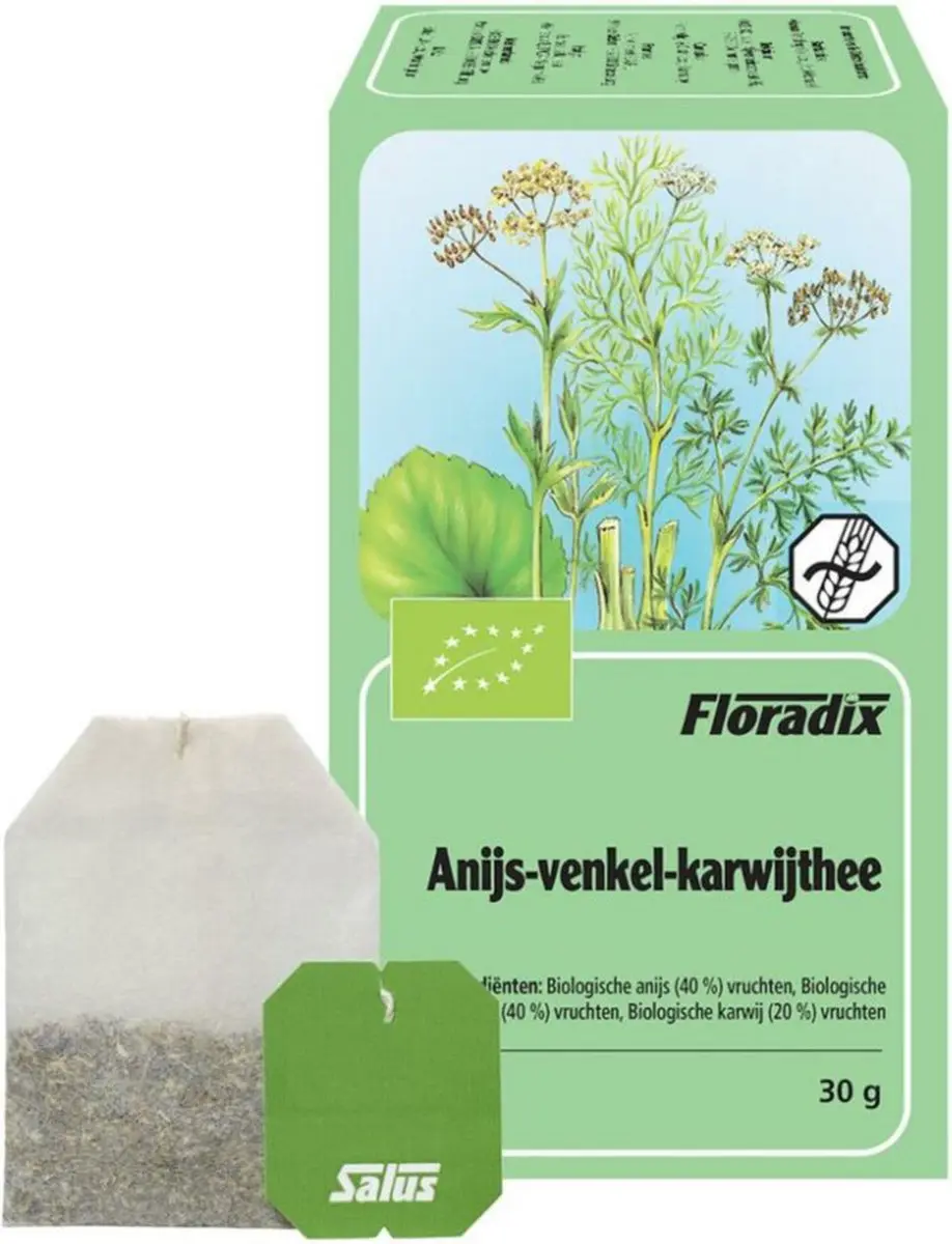 Salus Floradix Biologische Theezakjes Anijs Venkel Karwij - 15 Stuks
