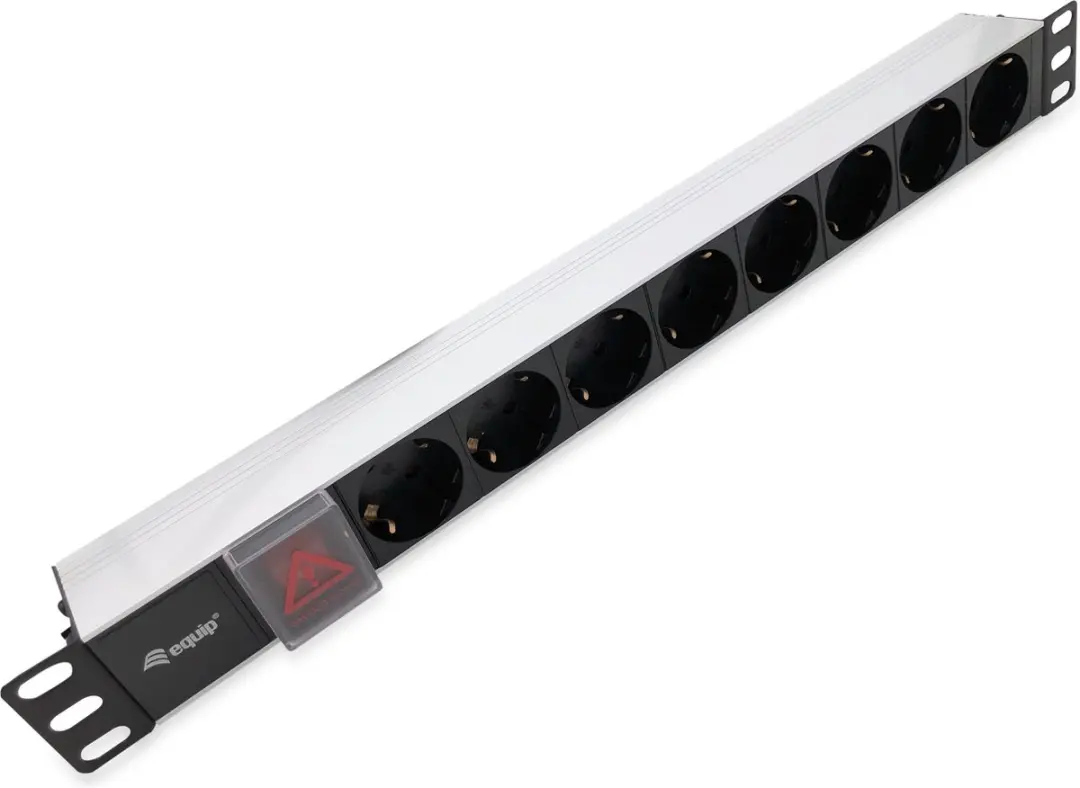 Equip 333293 Stekkerdoos 8-voudig Schuko - 1,8m - Aluminium - afbeelding 2 van 6