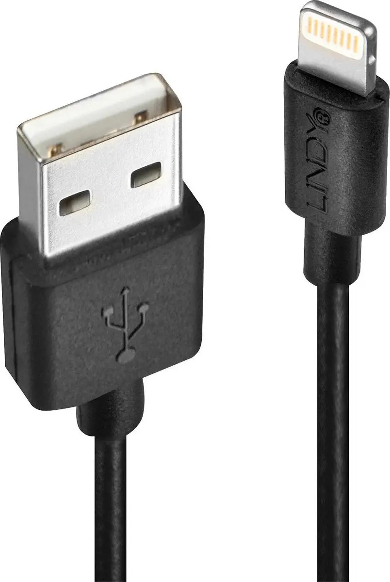 LINDY 31320 USB-kabel USB 2.0 Apple Lightning stekker, USB-A stekker 1.00 m Zwar