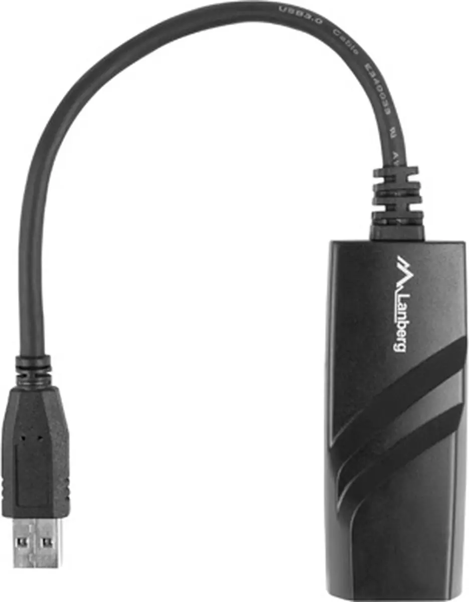 Lanberg NC-1000-01 USB 3.0 naar RJ-45 Netwerkkaart - Zwart - afbeelding 3 van 3