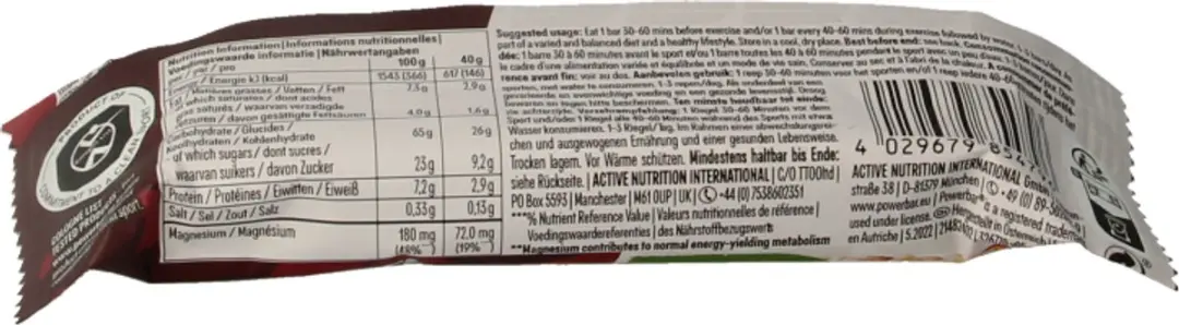 PowerBar Natural Energy Reep - 40g Aardbei & Cranberry - afbeelding 4 van 6