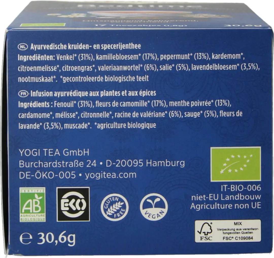 Yogi Tea Bedtime Bio - 17 Zakjes - 30.6g