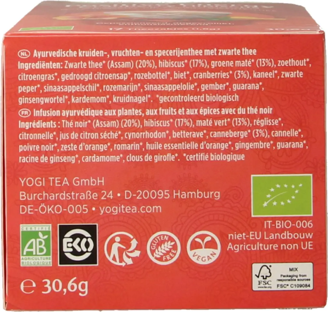 Yogi Tea Positive Energy Biologisch - 17 Theezakjes