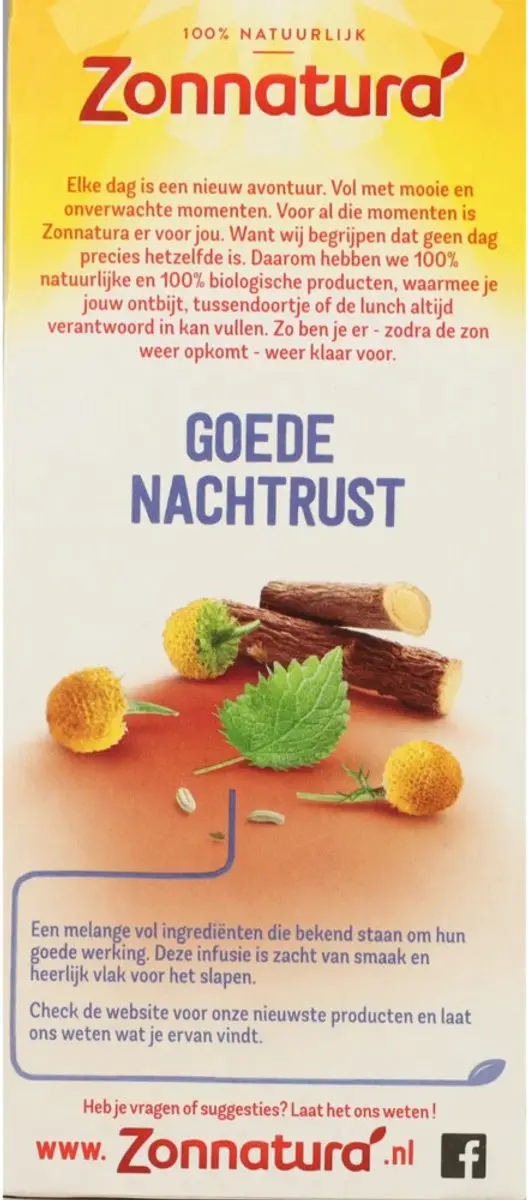 Zonnatura Thee Goede Nachtrust Bio - 20 Stuks