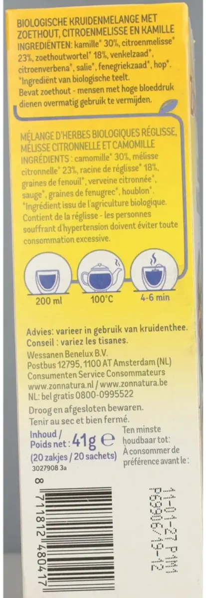 Zonnatura Thee Goede Nachtrust Bio