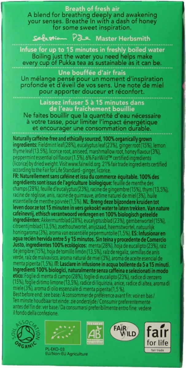 Pukka Breathe In Bio 20 Zakjes