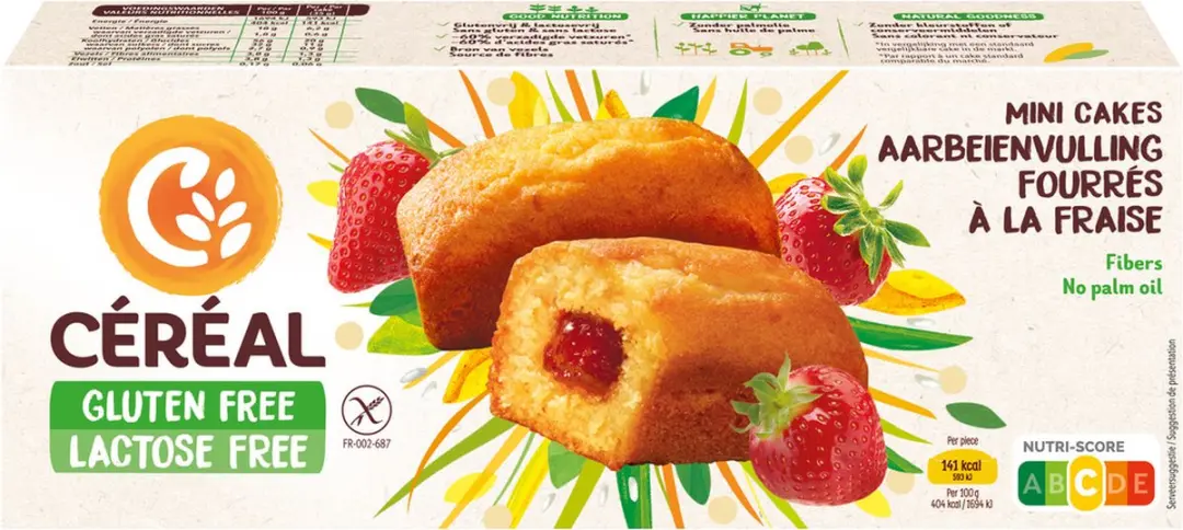 Cereal GLV Cake Aardbei 210g - afbeelding 6 van 6