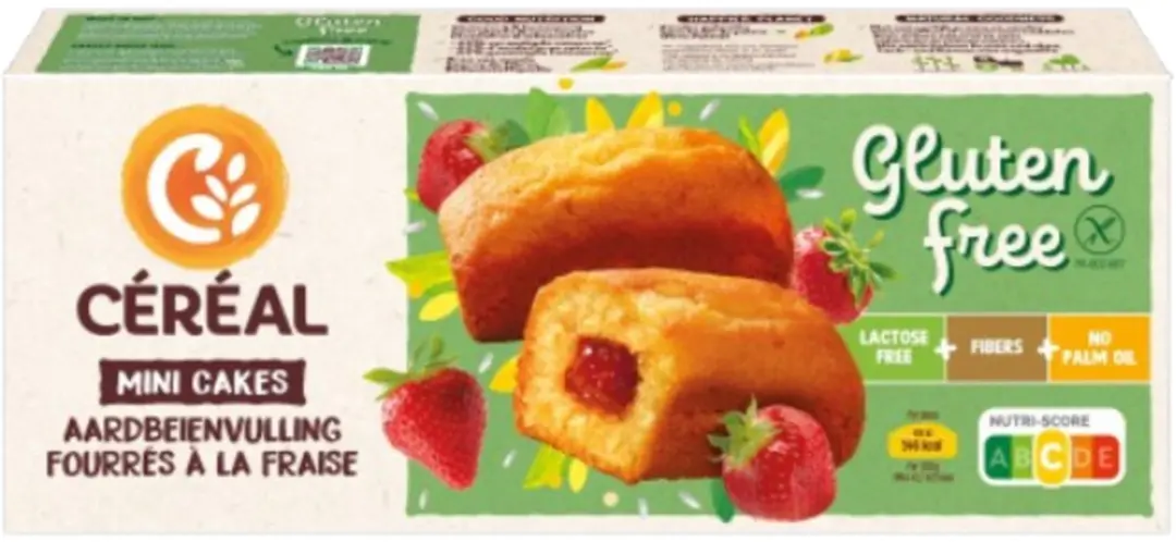 Cereal GLV Cake Aardbei 210g