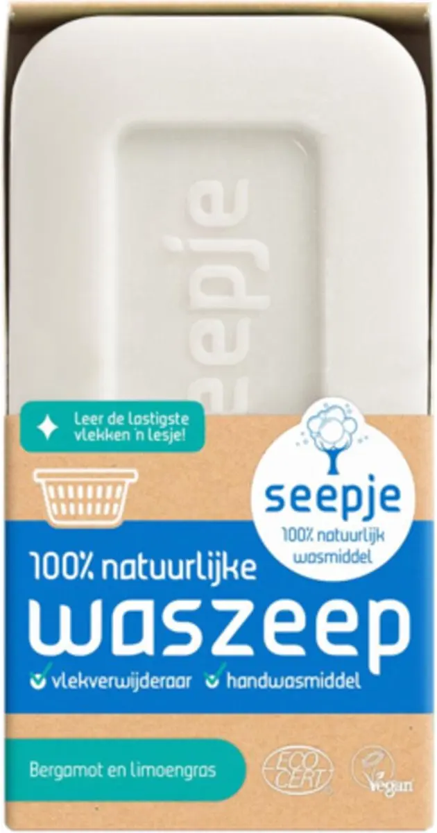 Seepje Waszeep Blok Bergamot & Limoengras 120g