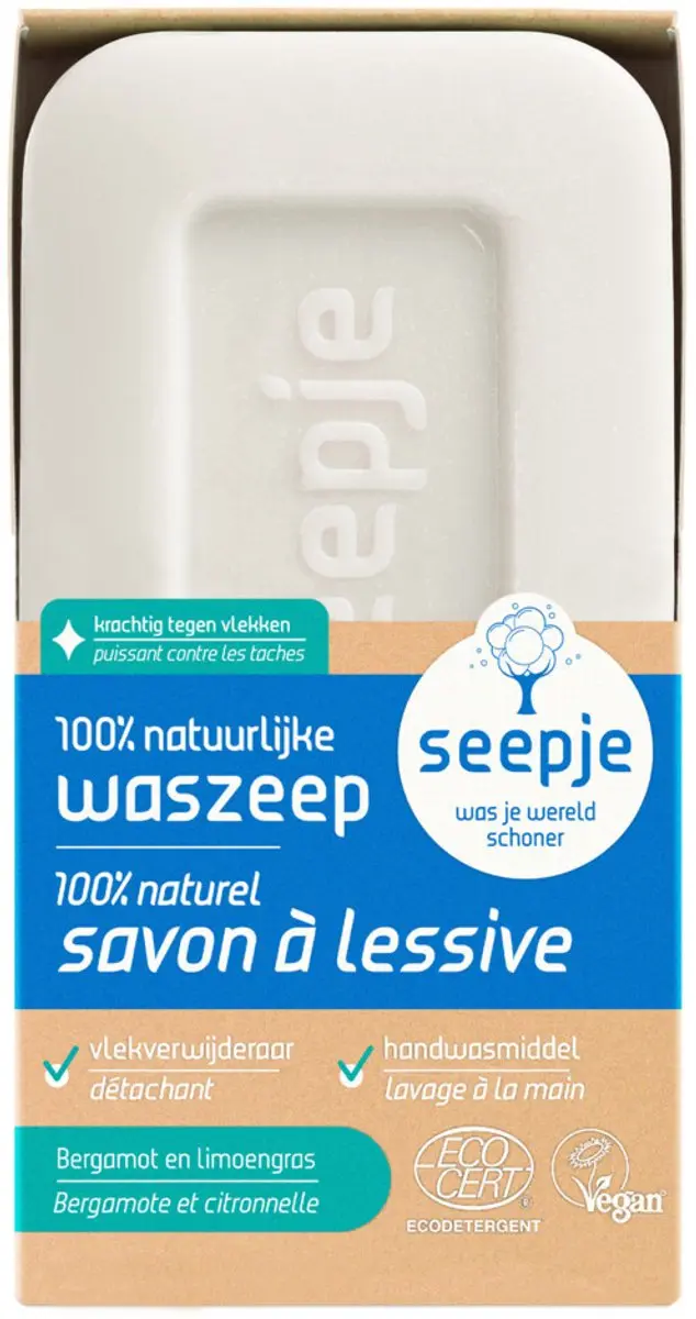 Seepje Waszeep Blok Bergamot & Limoengras 120g
