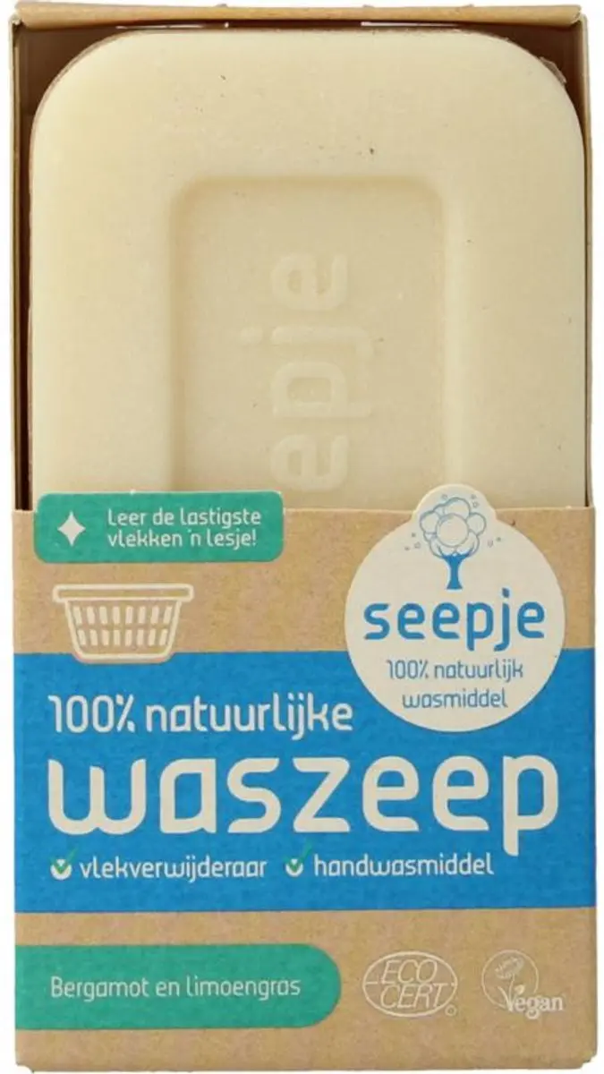 Seepje Waszeep Blok Bergamot & Limoengras 120g