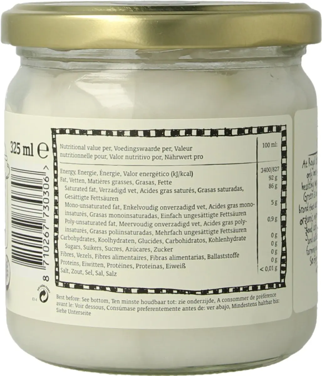 Royal Green Kokosolie Extra Virgin 325ml