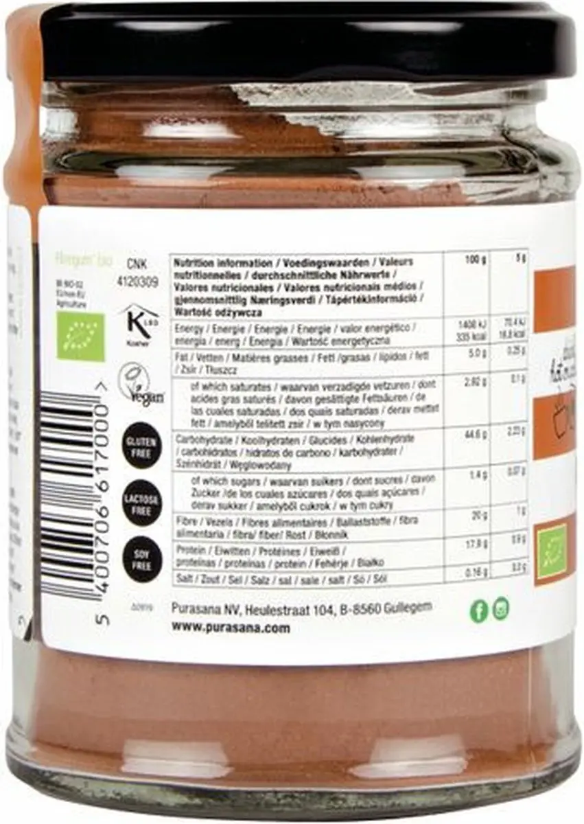 Purasana Latte Cacao Maca Vegan Bio 120g
