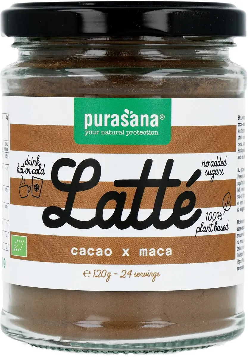 Purasana Latte Cacao Maca Vegan Bio 120g
