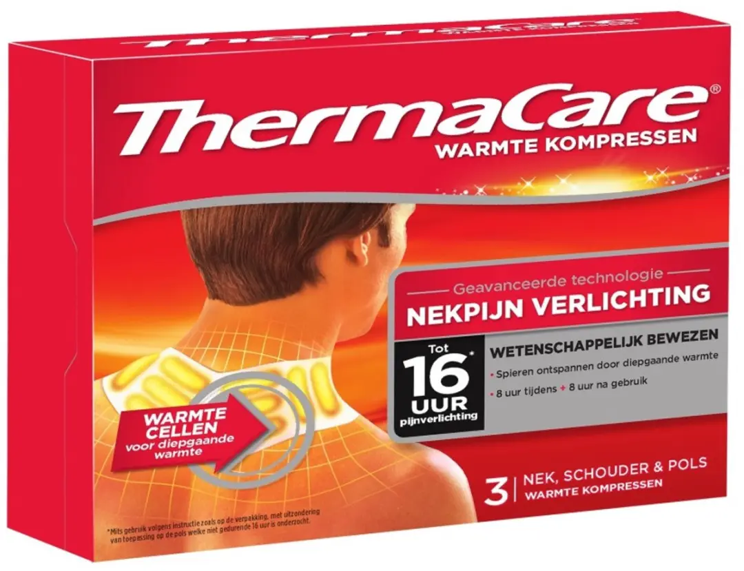 Thermacare Nek Schouders Pols Warmtepleisters 3 Stuks - afbeelding 6 van 6