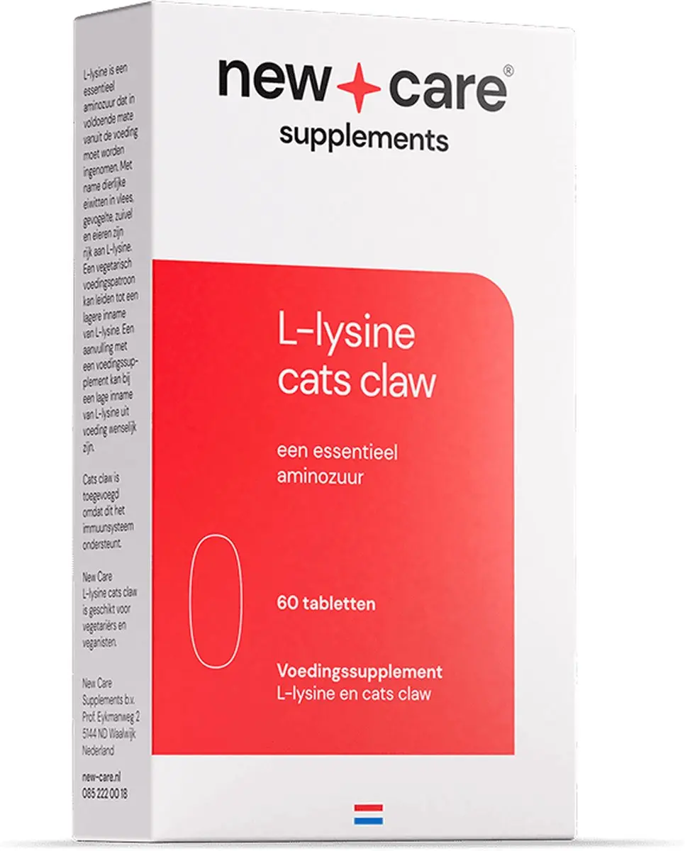 New Care L-Lysine Cats Claw 60 Tabletten