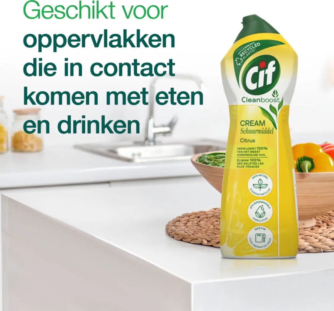 Cif Cream Schuurmiddel Citroen 750ml