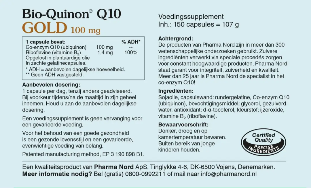 Pharma Nord Bio Quinon Q10 Gold 150 Capsules - 100mg