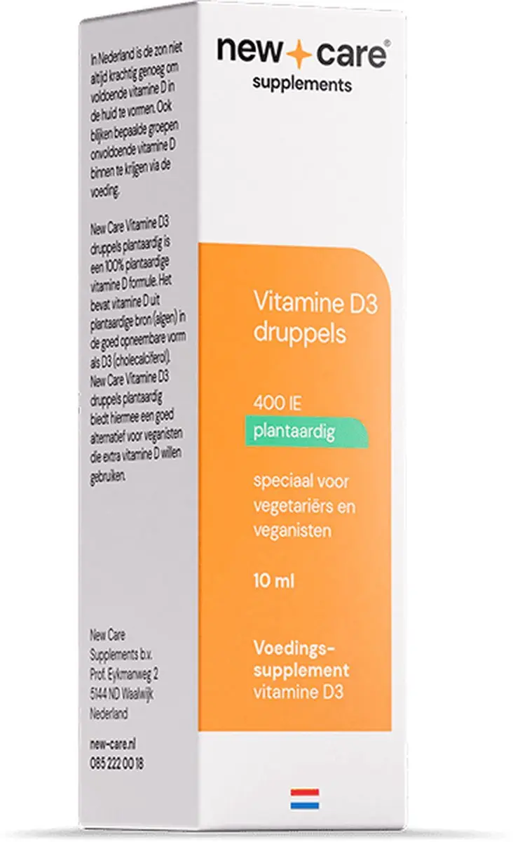 New Care Vitamine D3 Druppels Plantaardig 10ml