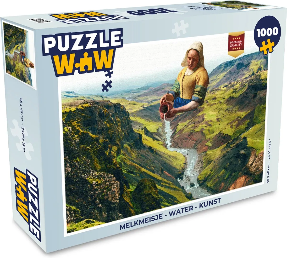 PuzzleWow Melkmeisje Legpuzzel 1000 Stuks - Multicolor