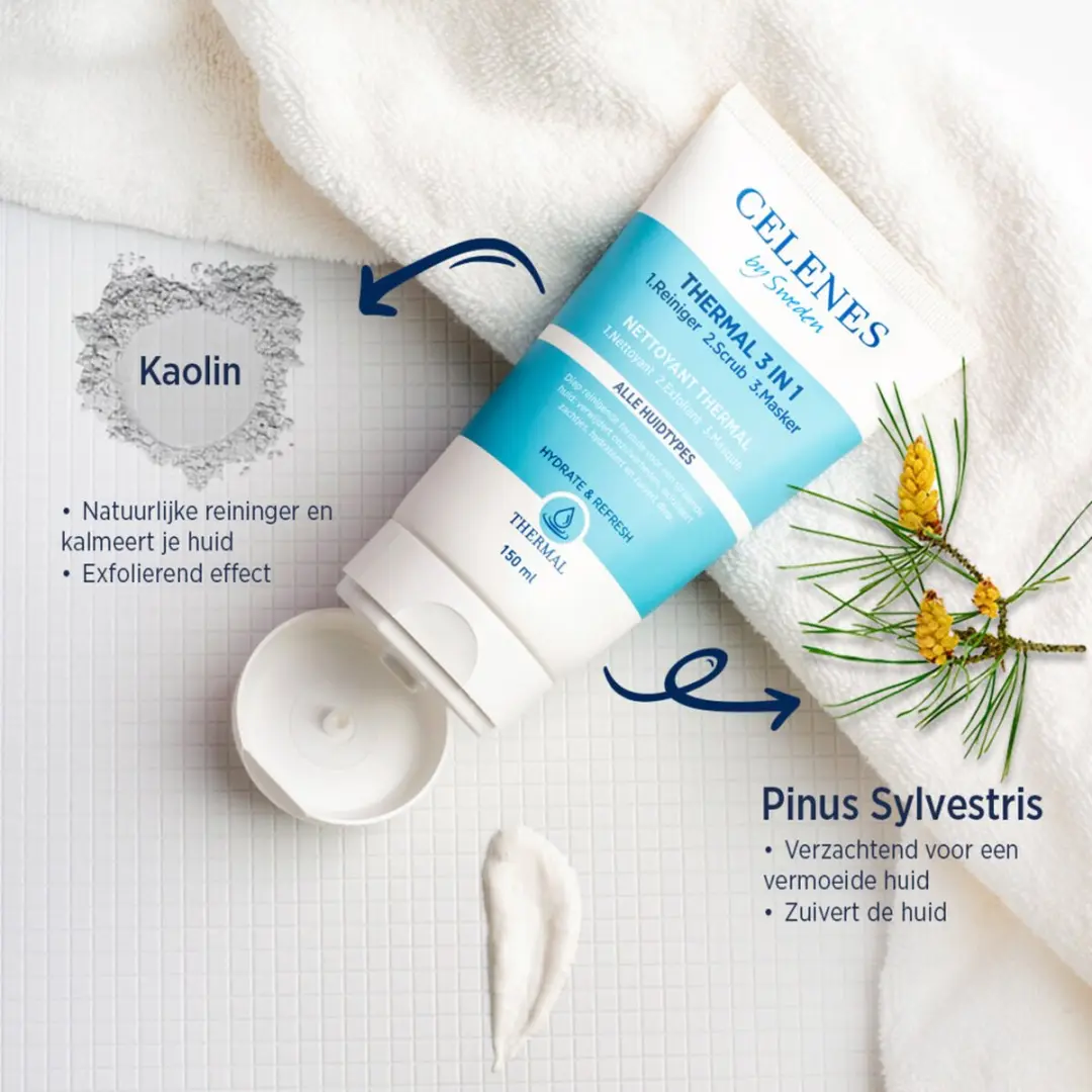 CELENES by Sweden Thermal 3-in-1 Reiniger Scrub Masker 150ml