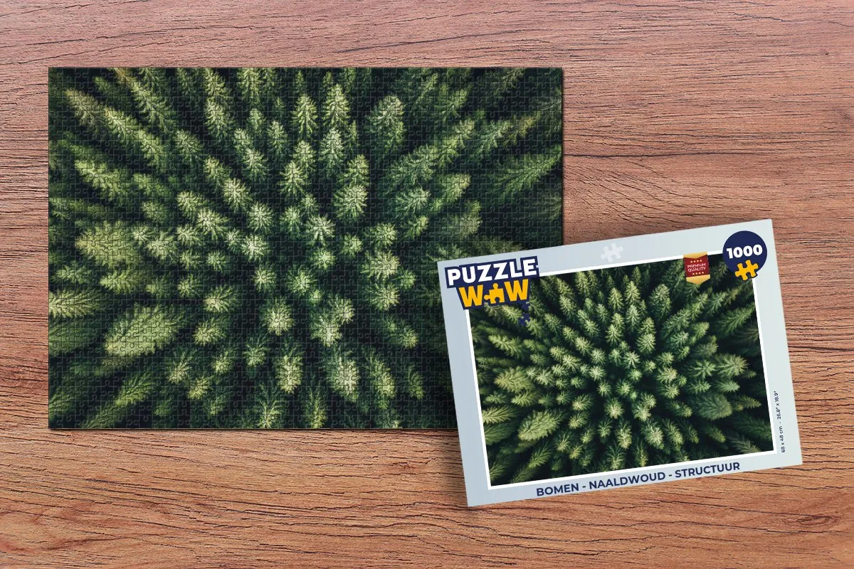 PuzzleWow Bomen Naaldwoud Legpuzzel 1000 Stuks