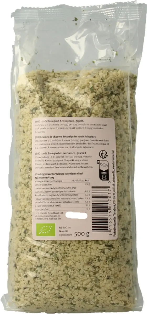 Terrasana RAW Hennepzaad 500g