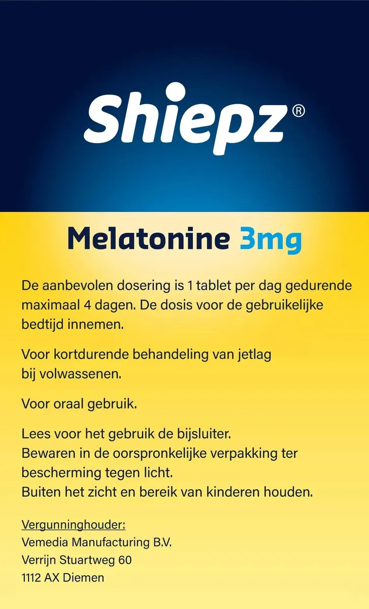 Shiepz Melatonine 3mg - 30 Tabletten