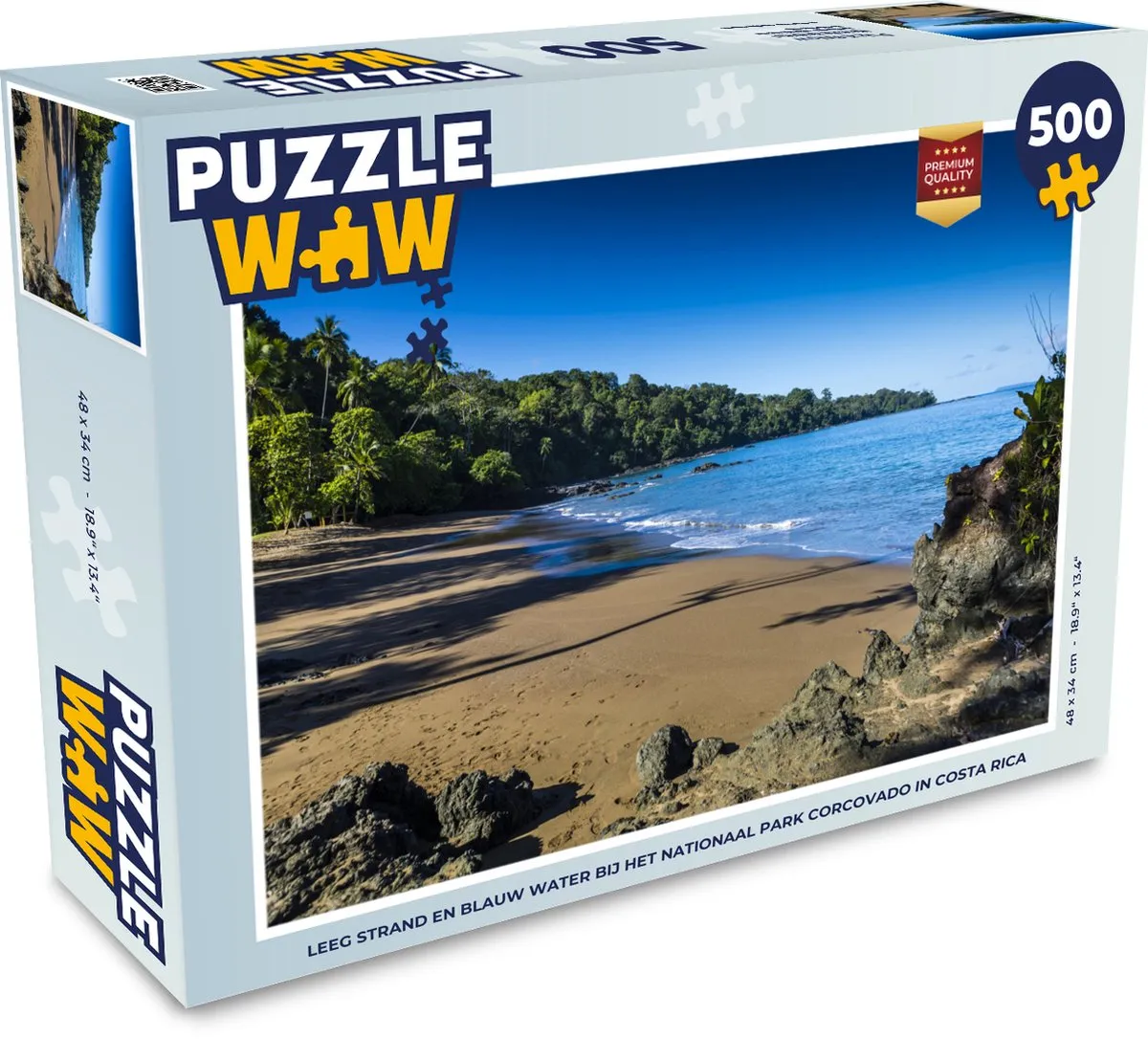 PuzzleWow Legpuzzel Corcovado Costa Rica 500 Stuks - Multicolor