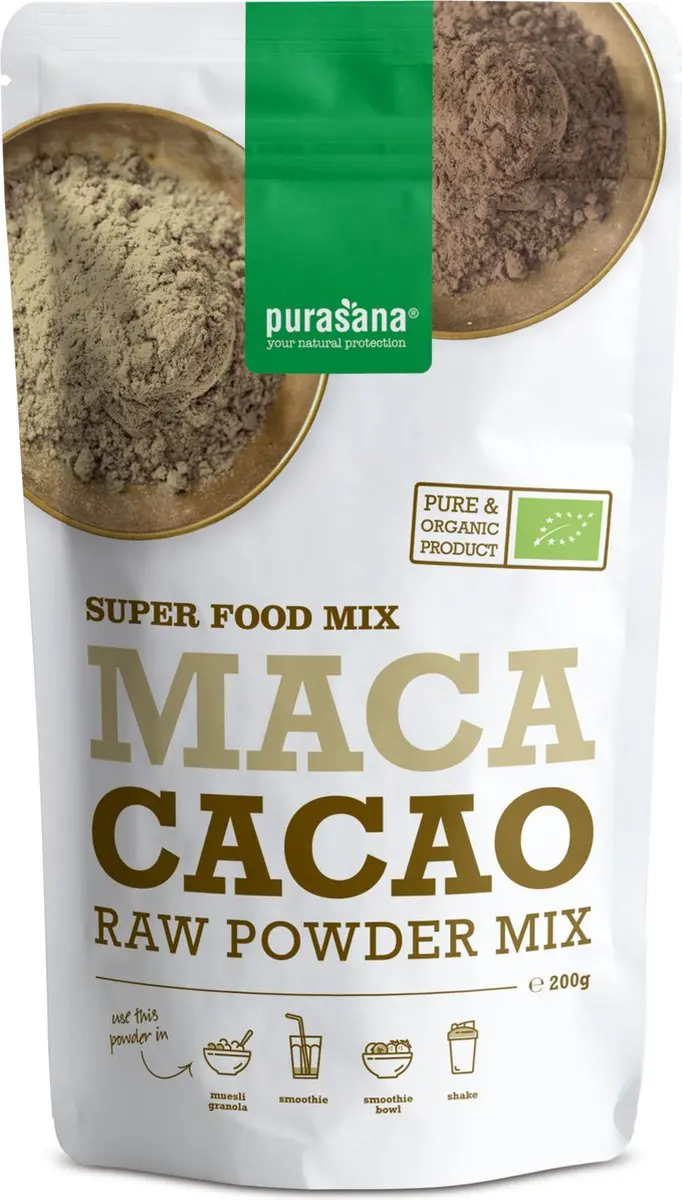 Purasana Maca & Cacao Poedermix Bio 200g