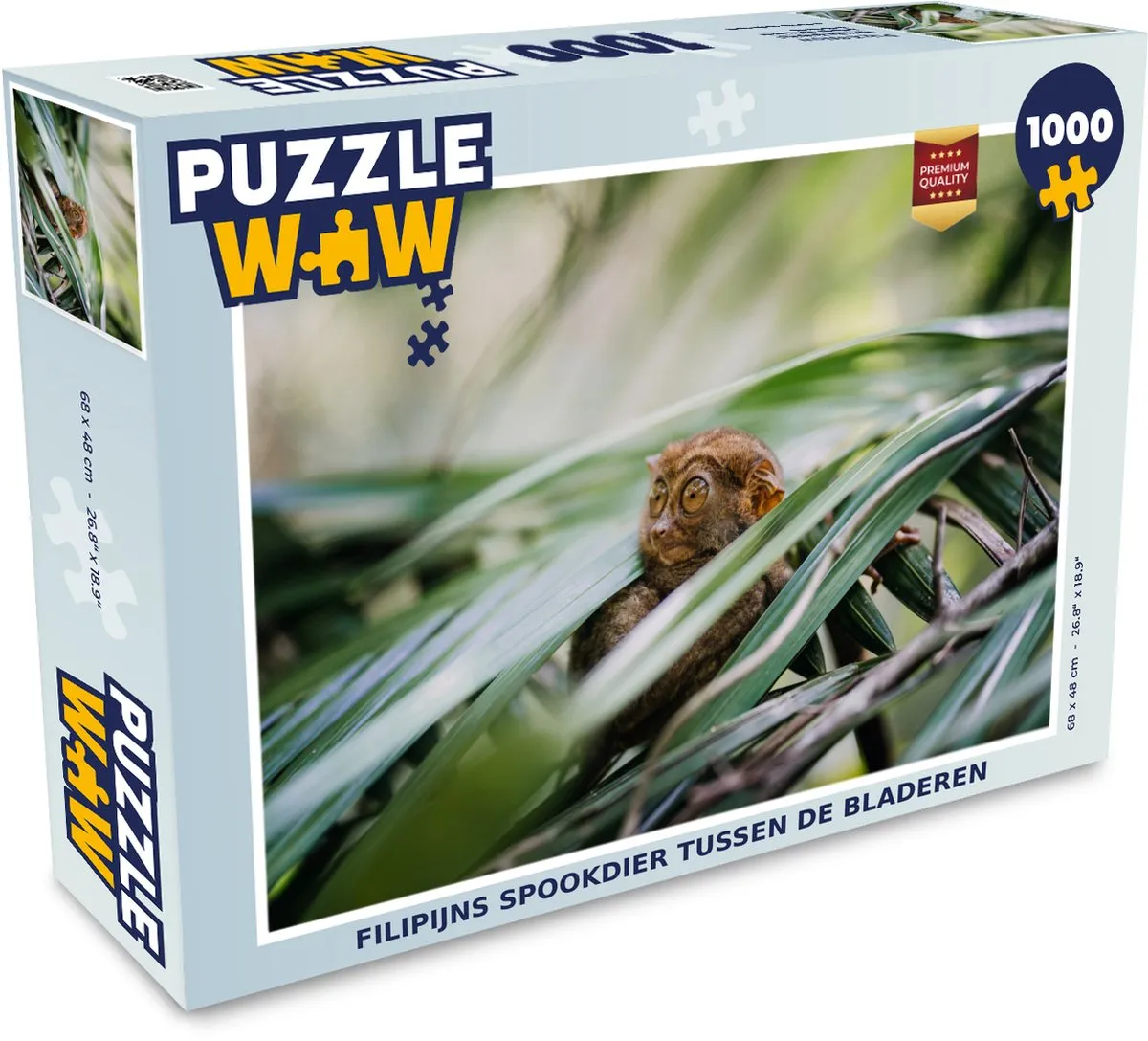 PuzzleWow Legpuzzel Filipijns Spookdier 1000 Stuks - Multicolor