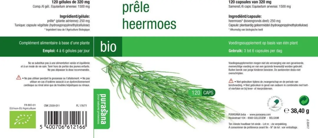 Purasana Heermoes Capsules Bio 120 Stuks