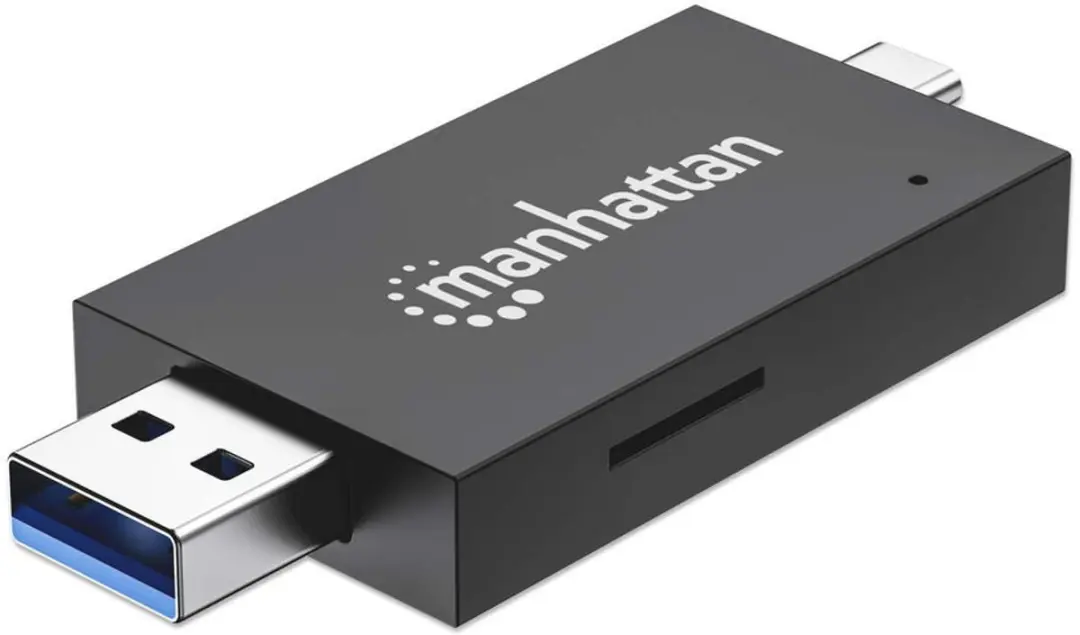 USB-A/USB-C multiformaat kaartlezer/-schrijver, 5 Gbps (USB 3.0), male connector