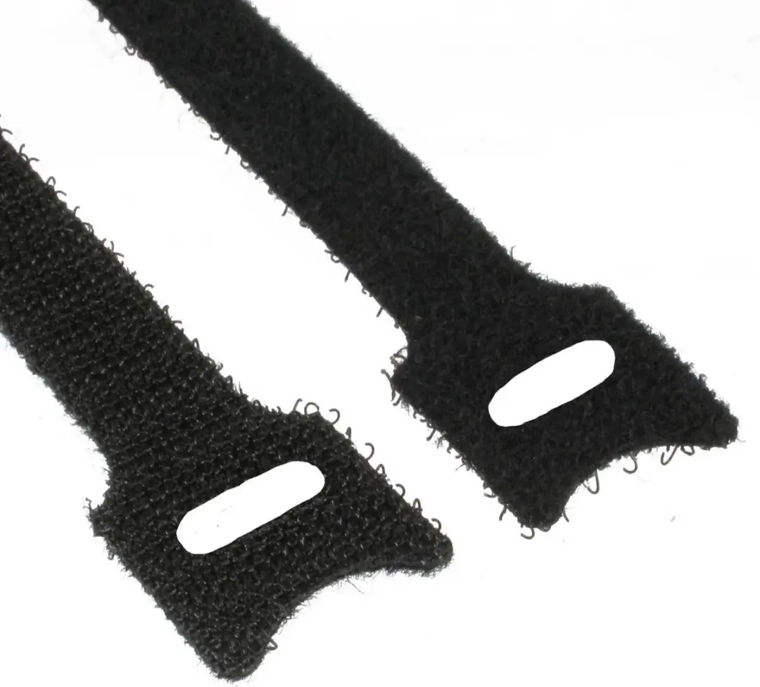 Klittenband kabelbinders 125 x 12mm / zwart (10 stuks)