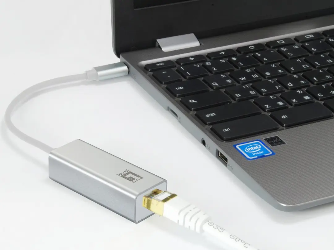 LevelOne USB-0402 USB-C Ethernet Adapter 1000 Mbit - Argento/Bianco