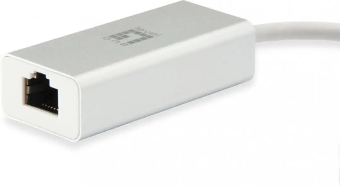 LevelOne USB-0402 USB-C Ethernet Adapter 1000 Mbit - Argento/Bianco