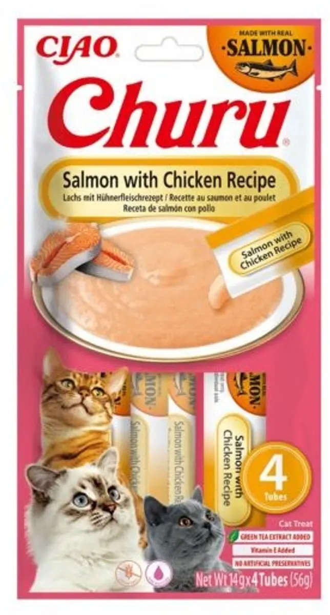Ciao Churu Puree Salmon & Chicken 1 Stuks
