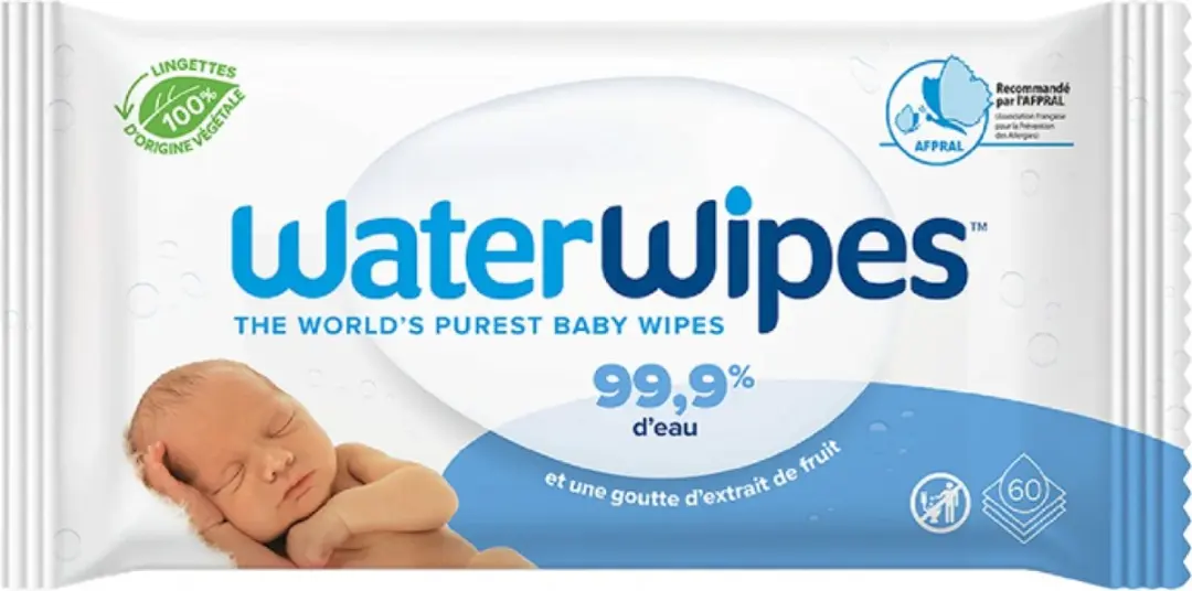 WaterWipes Billendoekjes Gevoelige Huid 60 Stuks