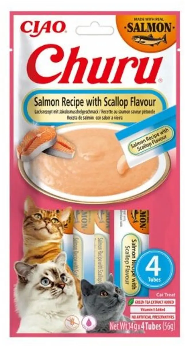 Ciao Churu Puree Zalm & Sint-Jakobsschelp 1 Stuks