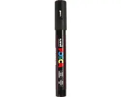Posca PC5M01 Verfstift - Zwart - Conische punt - afbeelding 2 van 6