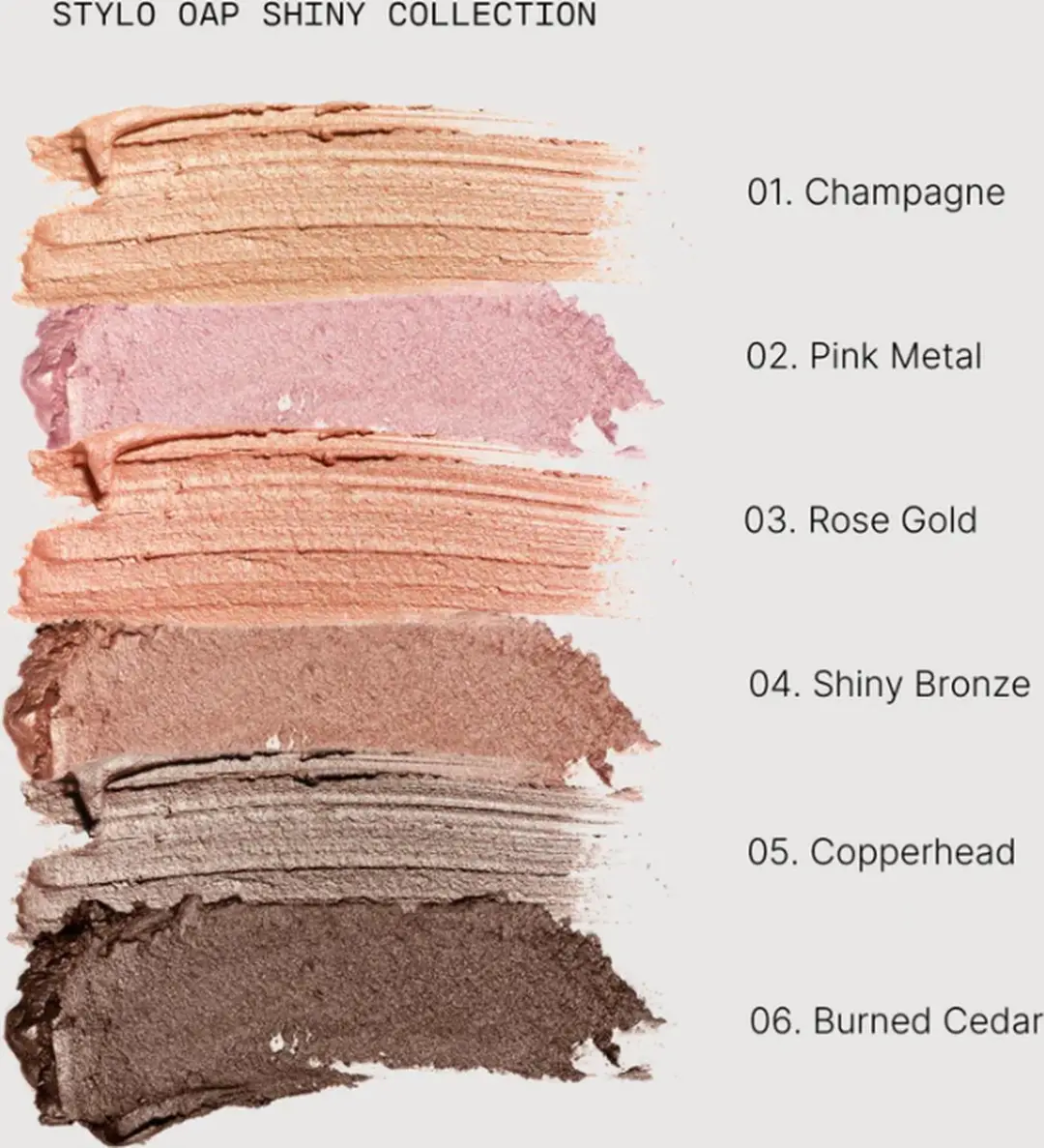 Les Couleurs de Noir OAP Eyeshadow Stick 02 Pink Metal-Shiny - 1.4g