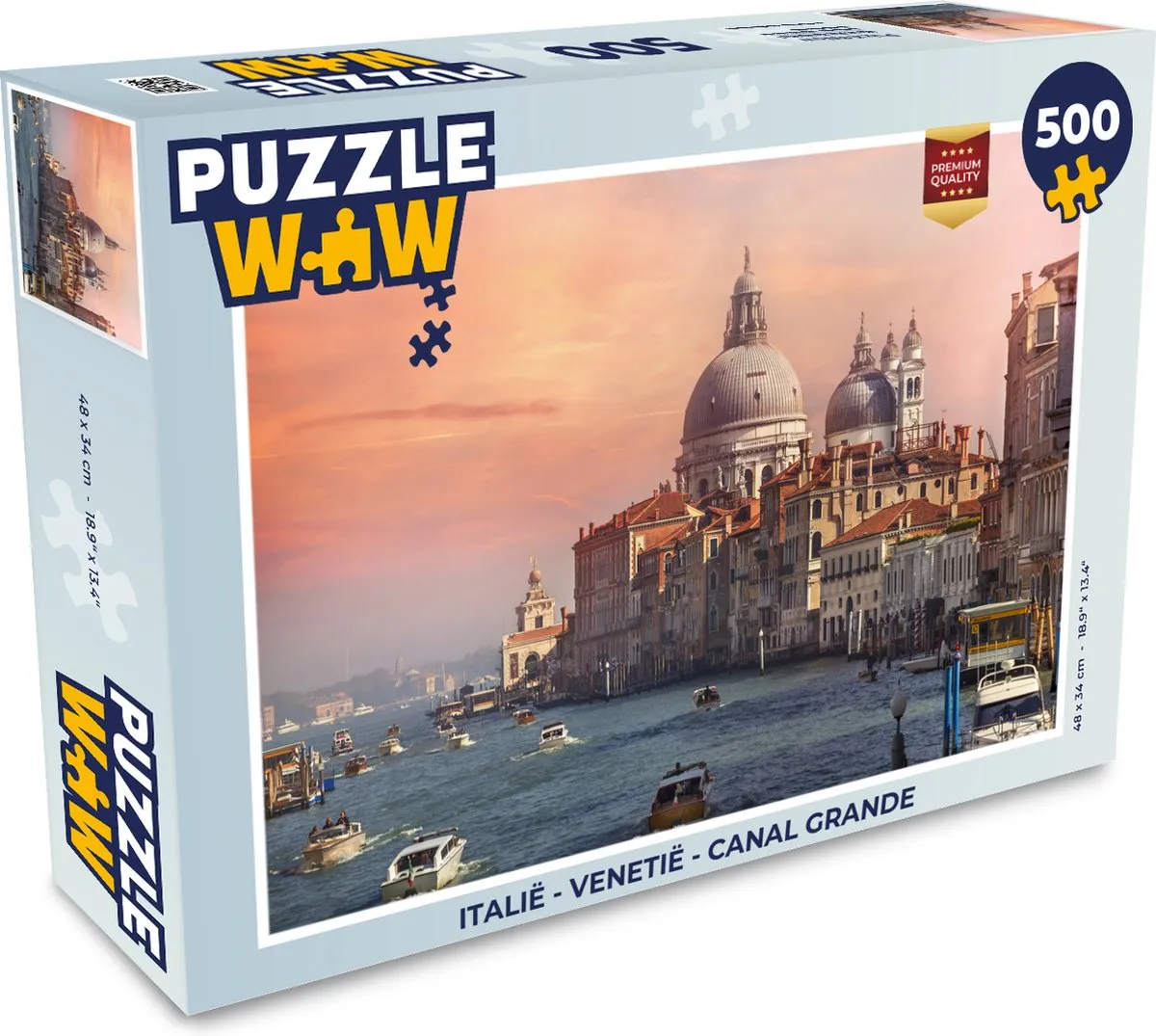 PuzzleWow Italië Venetië Canal Grande Legpuzzel 500 Stuks