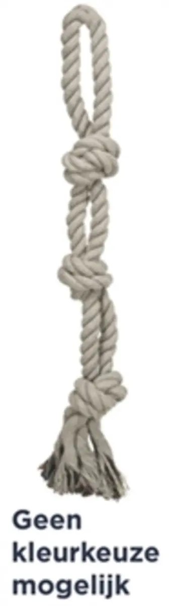 Trixie Werp Flostouw 3-Knoop - 60cm - Oranje - afbeelding 3 van 4