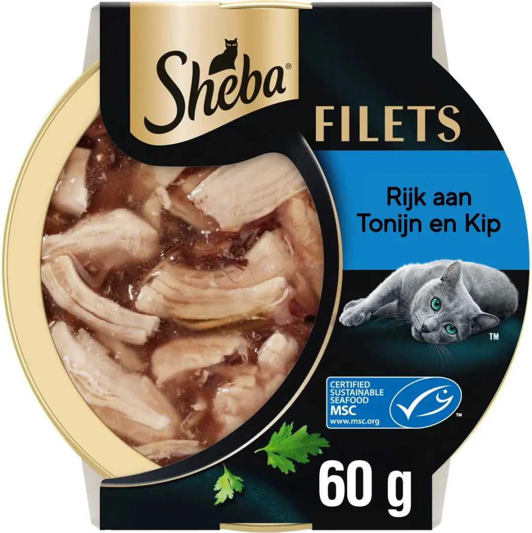 Sheba Filets Kip in Tonijnsaus 60g - afbeelding 5 van 6