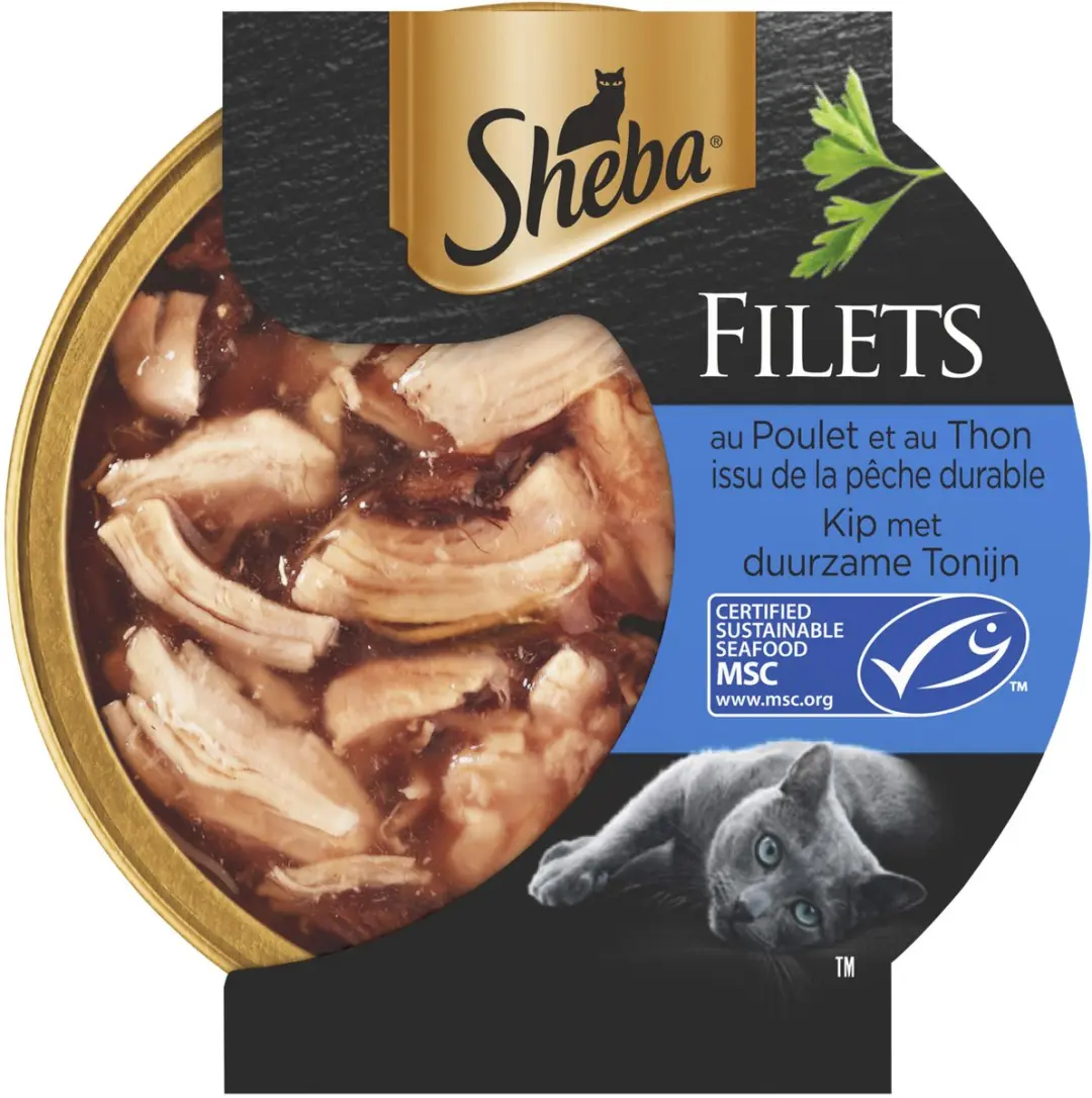 Sheba Filets Kip in Tonijnsaus 60g - afbeelding 2 van 6